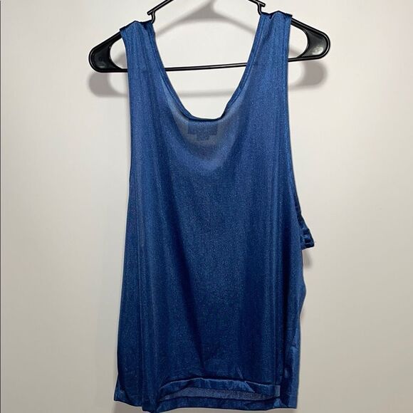 Vintage Everlast Blue Tank Top with Relaxed Fit and V-Neck - Picture 5 of 6